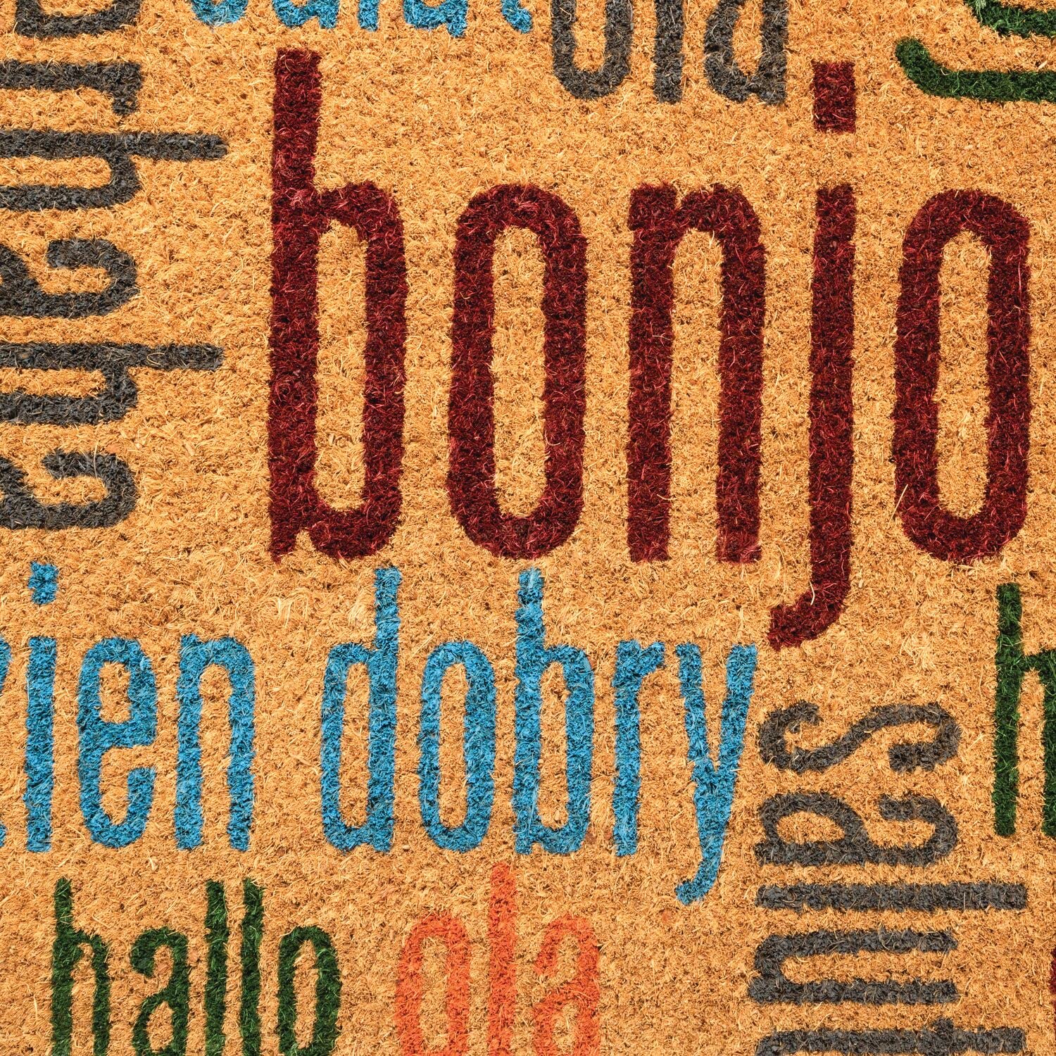 Notrax | C12S1830HW | Notrax Multi-Lingual Hello, Vinyl-Backed Natural Coir Doormat, Entry Mat for Indoor or Outdoor Use, 18"x30", C12 (C12S1830HW) - Image 7