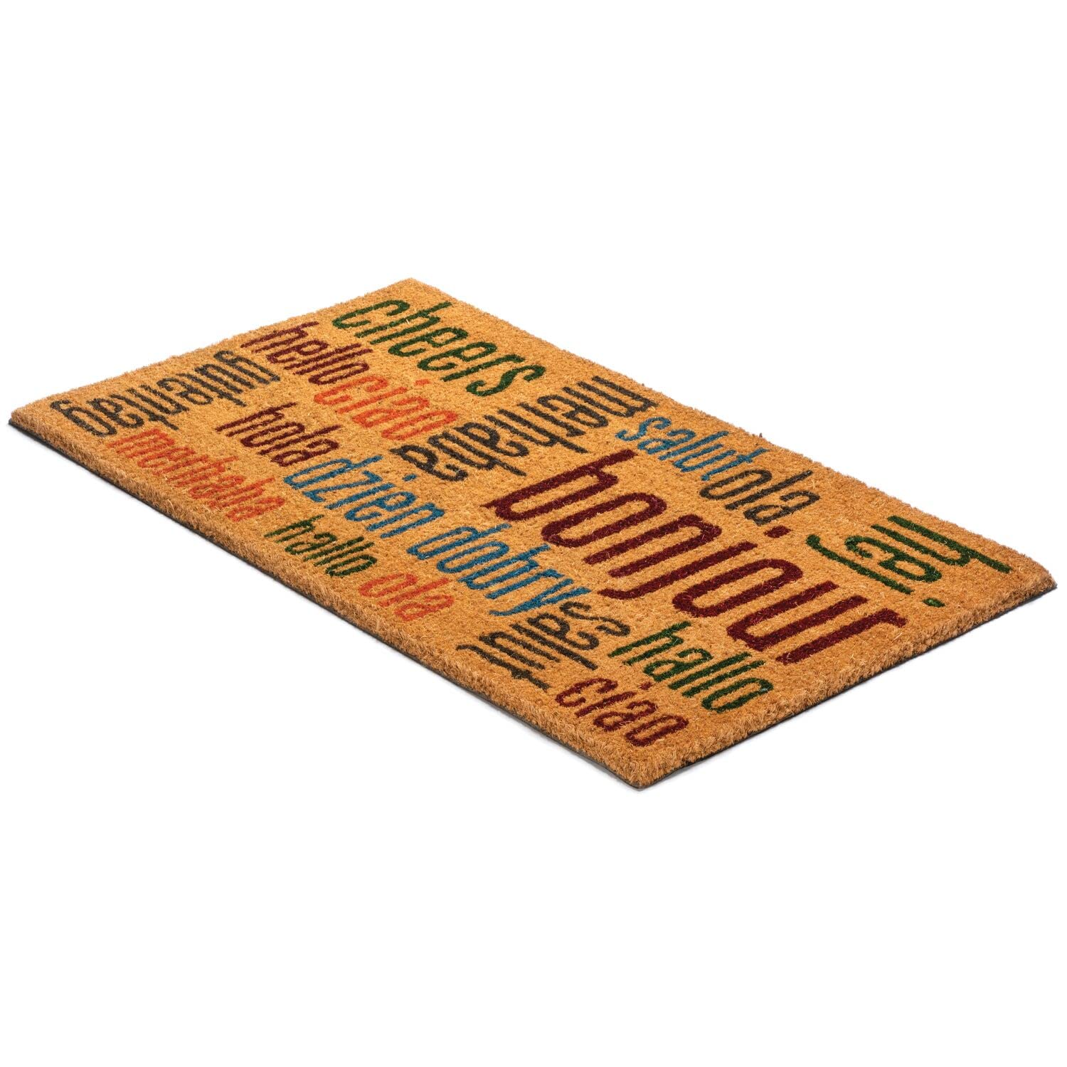 Notrax | C12S1830HW | Notrax Multi-Lingual Hello, Vinyl-Backed Natural Coir Doormat, Entry Mat for Indoor or Outdoor Use, 18"x30", C12 (C12S1830HW) - Image 9