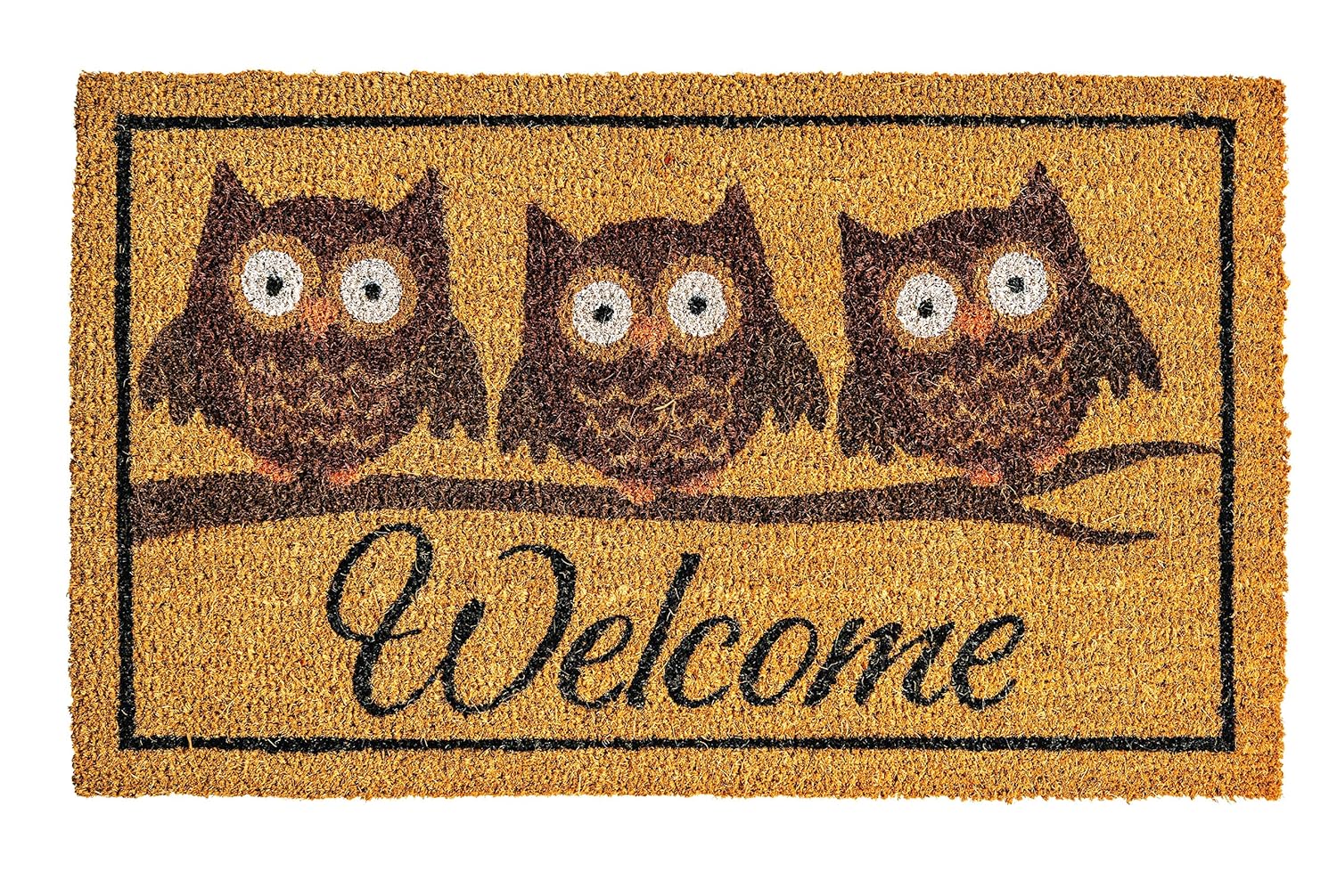 NoTrax, Owl, Vinyl-Backed Natural Coir Doormat, 18" x 30" - C12S1830OW - Image 2
