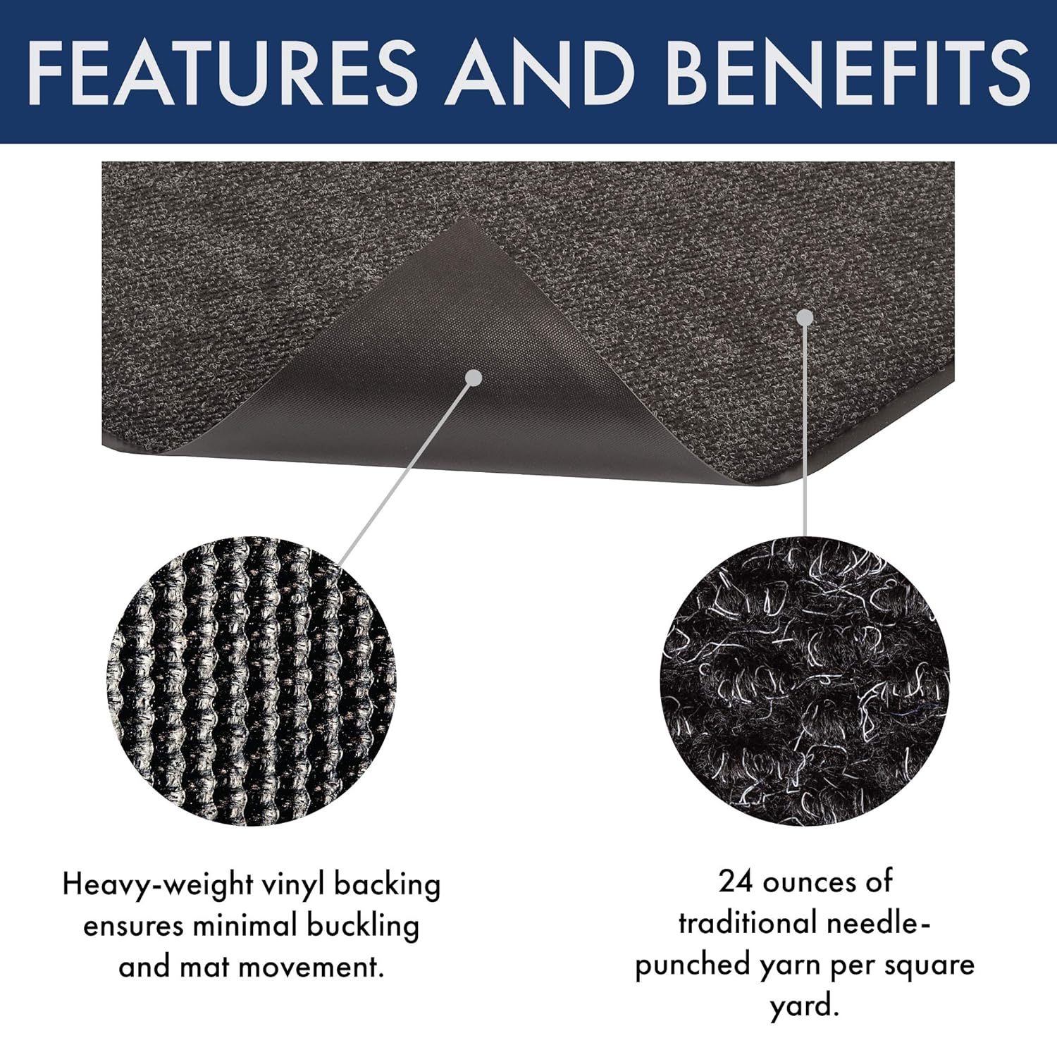 Notrax Polynib Entrance Matting 3 Ft x 5 Ft Charcoal, 136 - Image 5