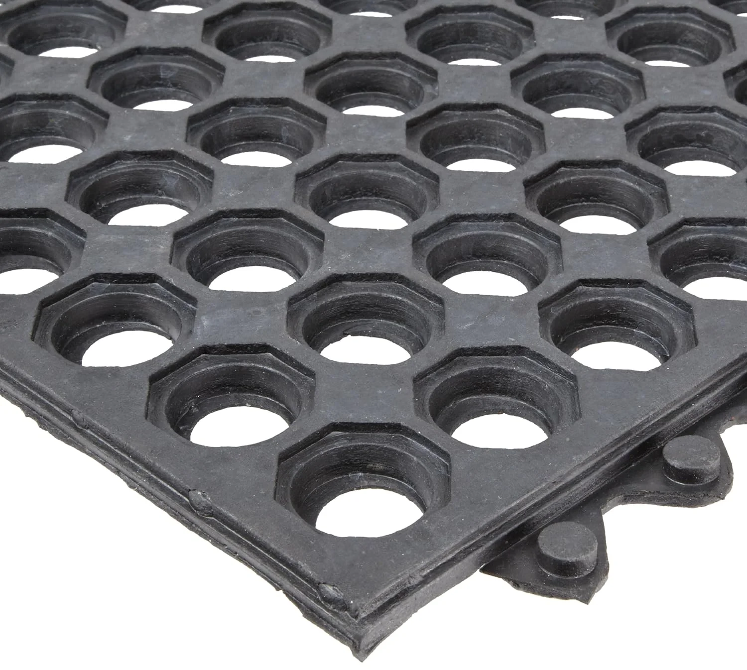 Notrax T32 UltraMat� Lightweight Modular Anti-Fatigue Drainage Mat, 3' X 3' Black - Image 2