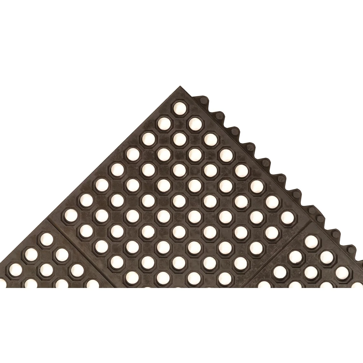 Notrax T32 UltraMat� Lightweight Modular Anti-Fatigue Drainage Mat, 3' X 3' Black - Image 6
