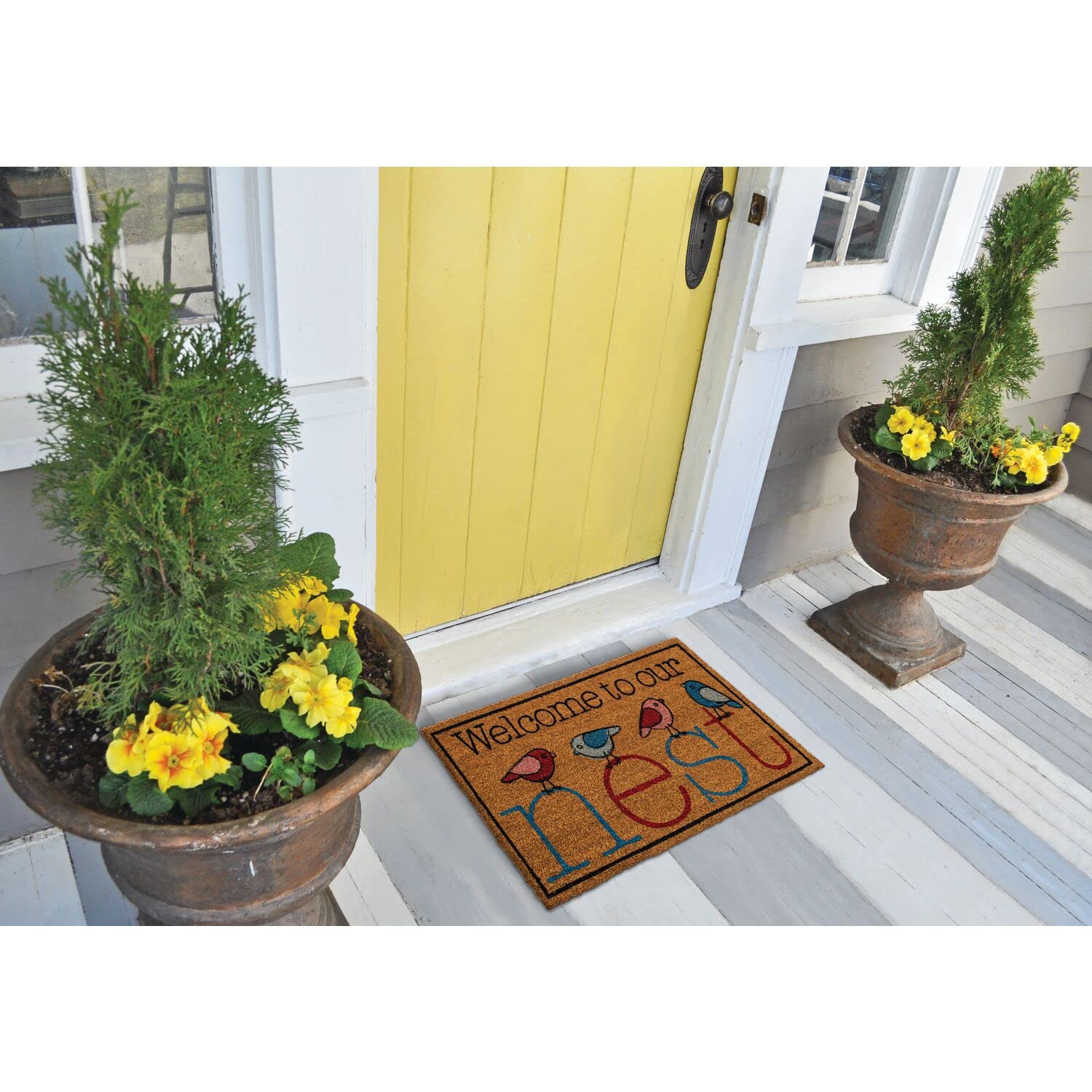 NoTrax, Welcome Nest, Vinyl-Backed Natural Coir Doormat, Entry Mat for Indoor or Outdoor Use, 18"x30", C12 (C12S1830NW) - Image 3