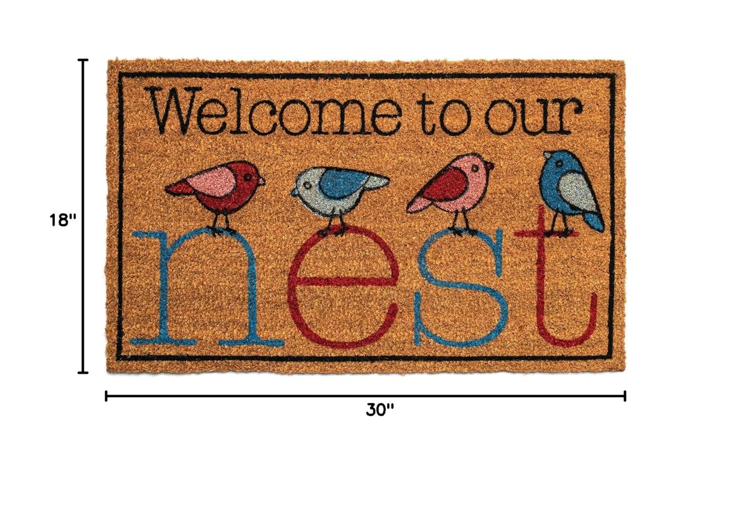 NoTrax, Welcome Nest, Vinyl-Backed Natural Coir Doormat, Entry Mat for Indoor or Outdoor Use, 18"x30", C12 (C12S1830NW) - Image 4