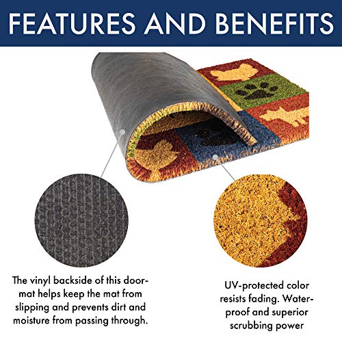 NoTrax, Wipe Your Paws, Vinyl-Backed Natural Coir Doormat, Entry Mat for Indoor or Outdoor Use, 18"x30", C12 (C12S1830WP) - Image 3
