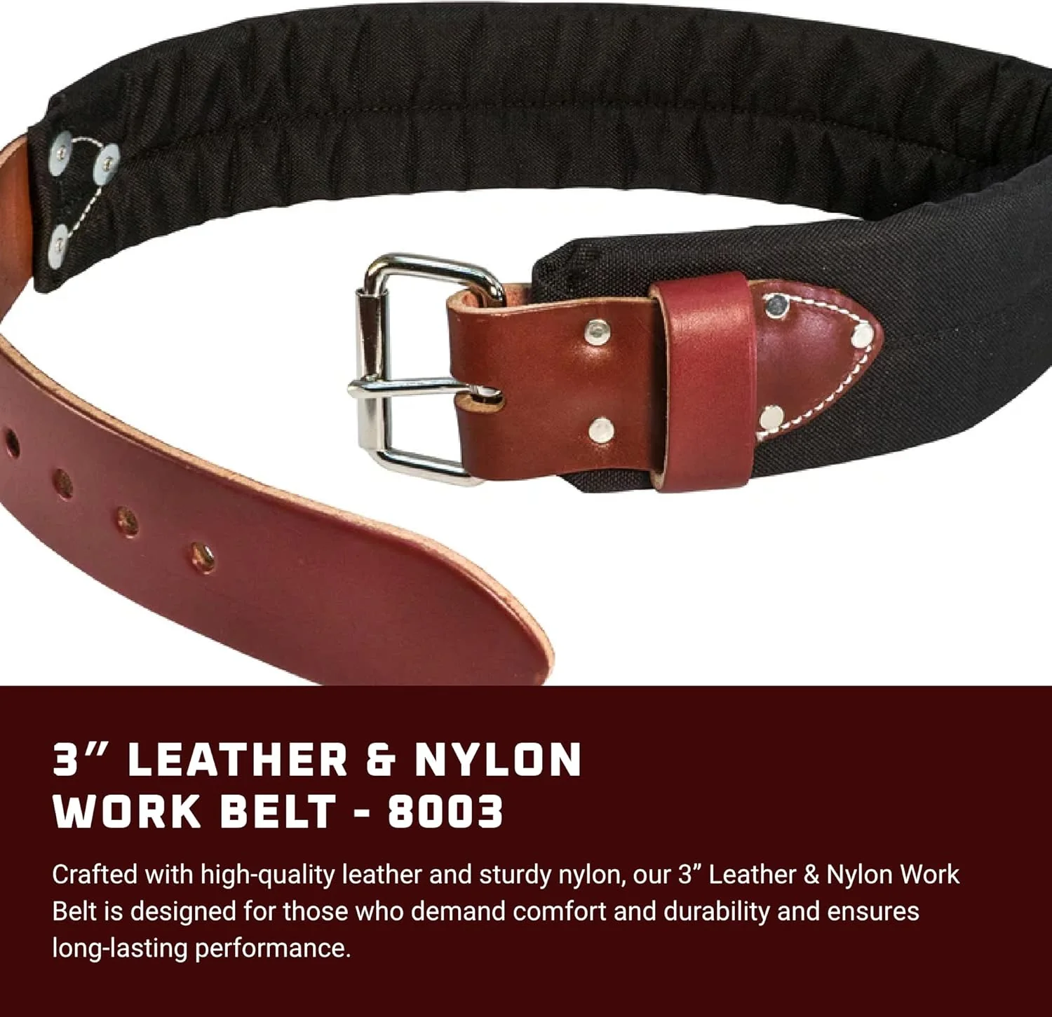 Occidental Leather (8003-XL) 3-Inch Thick Leather & Nylon Tool Belt - X-Large - Image 2