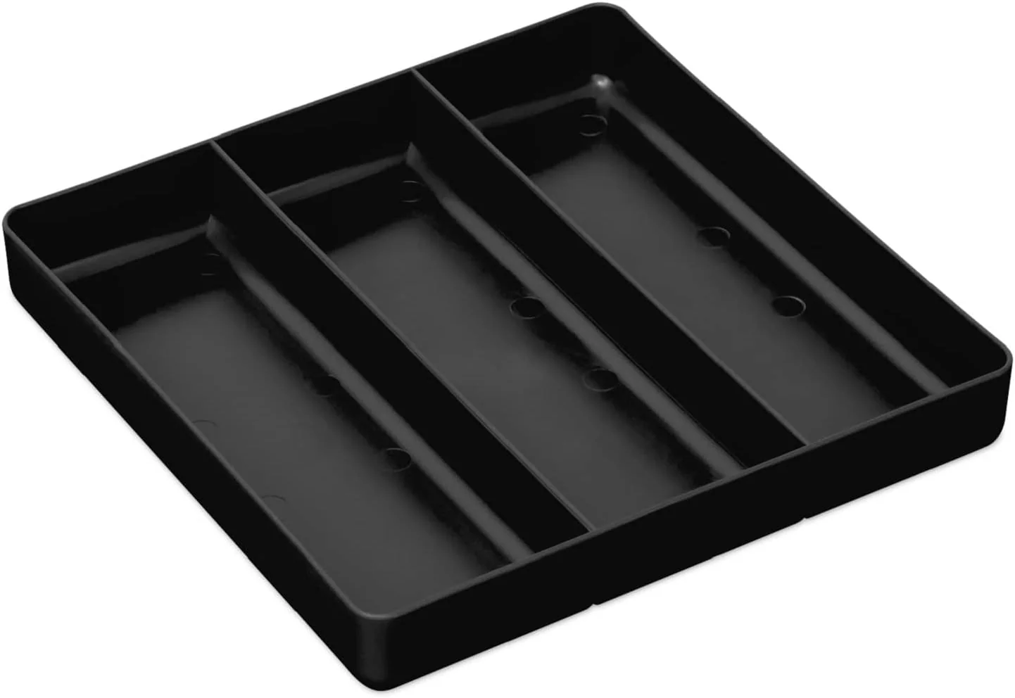 Organizer Tray: Lightweight, Stackable Home, Office & Workshop Tray in Black with 3 Compartments - Ideal for Mechanics, Electricians, Plumbers, Crafting, Hobbies - Impact Resistant, Fits in Drawers - Image 2