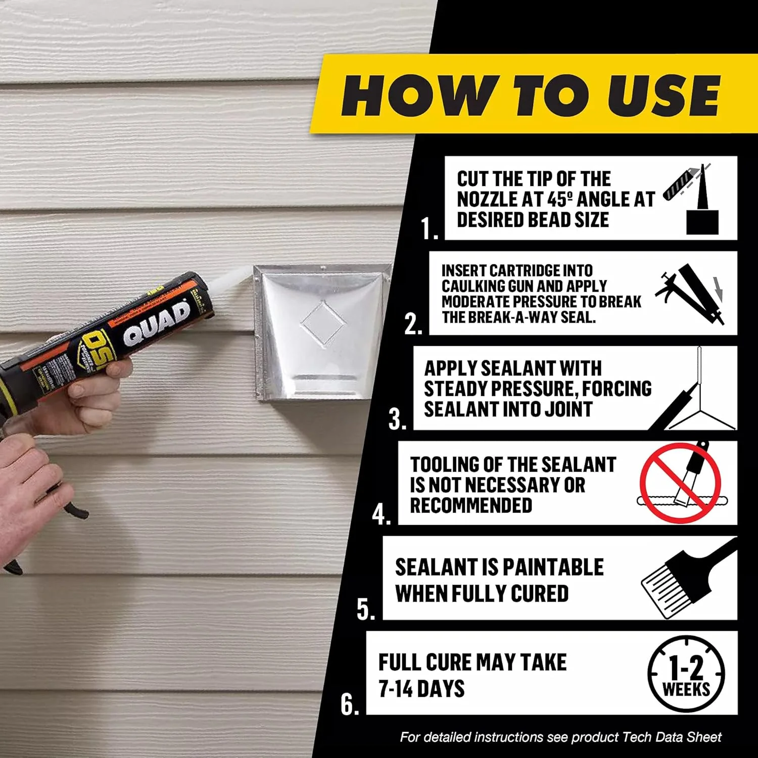 OSI Quad Window, Door and Siding Sealant Gray 509, 10 fl oz, Cartridge - Image 2