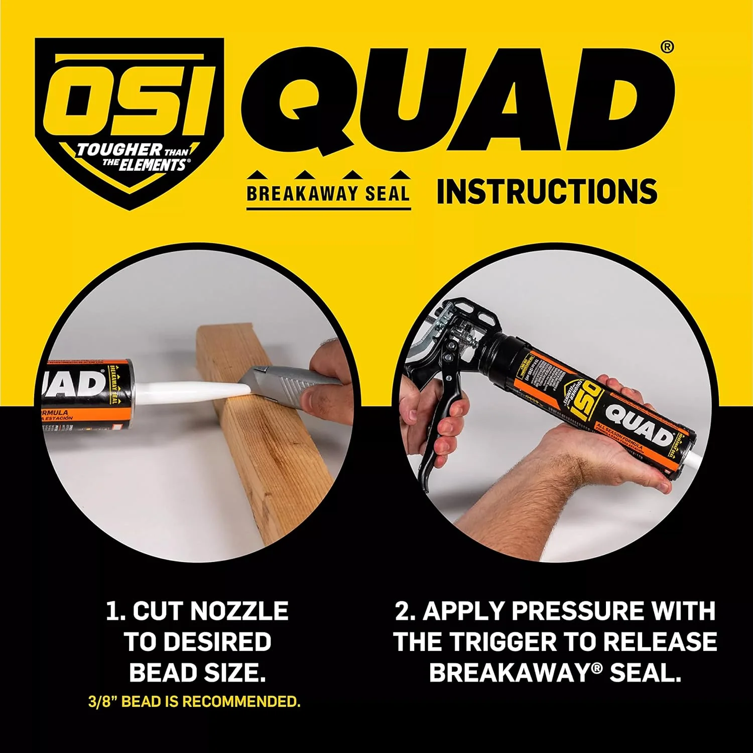 OSI Quad Window, Door and Siding Sealant White, 10 fl oz - Image 2
