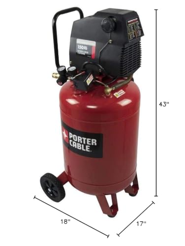 Porter-Cable PXCMF220VW 1.5 HP 20 Gallon Oil-Free Vertical Dolly Air Compressor - Image 8