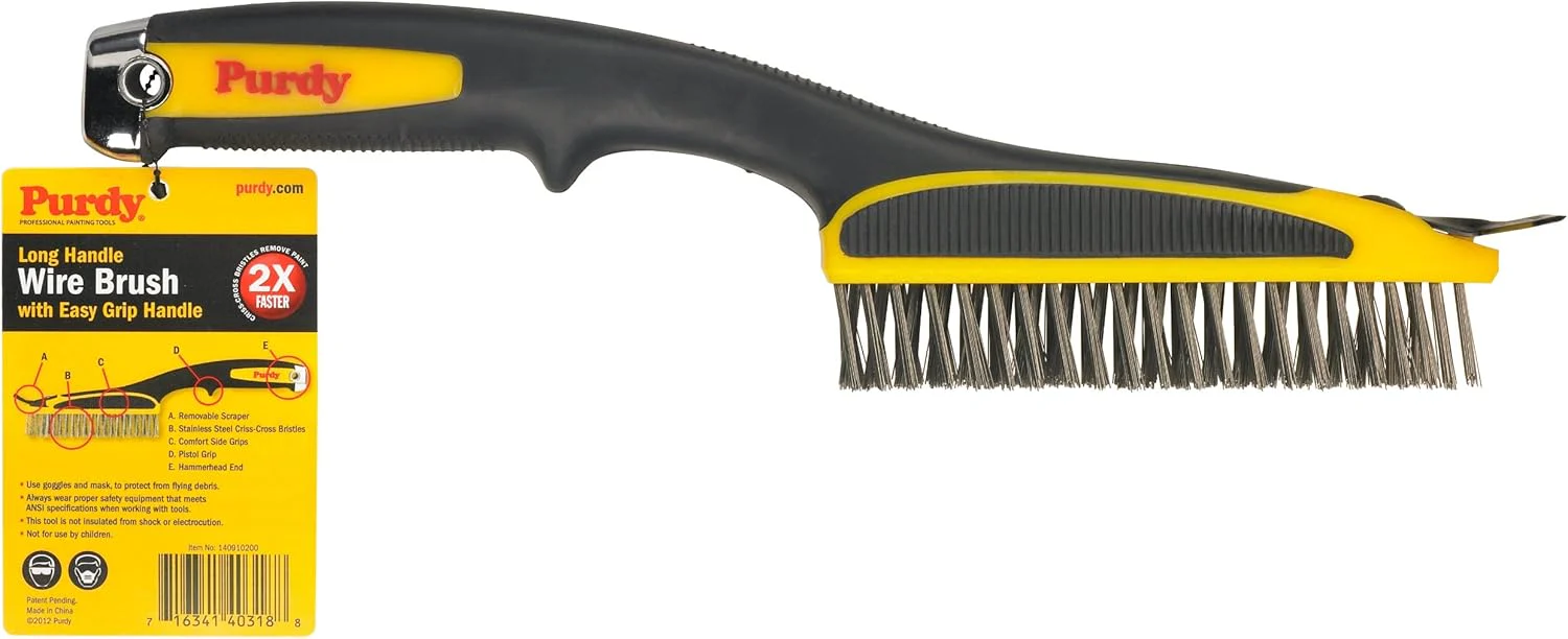 Purdy 140910200 Wire Brush, 2" x 2" Stainless Steel Brush - Image 2