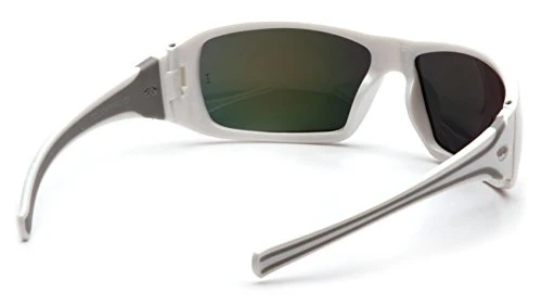 Pyramex Goliath Safety Eyewear White Frame, Indoor/Outdoor Mirror Lens - Image 4