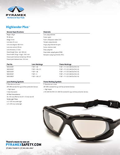 Pyramex Highlander Plus Safety Goggles - Image 11