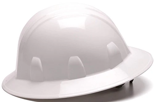 Pyramex Full Brim Hard Hat 4-Point Ratchet Suspension, White (12-Pack) - Image 3