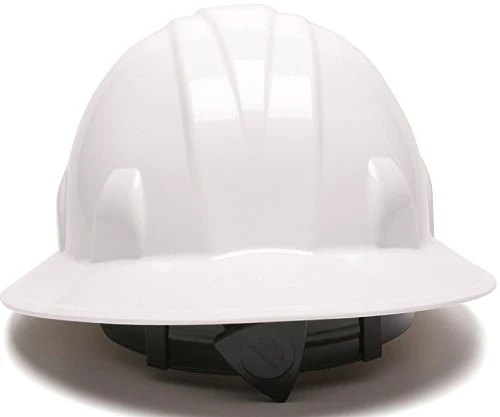 Pyramex Full Brim Hard Hat 4-Point Ratchet Suspension, White (12-Pack) - Image 4