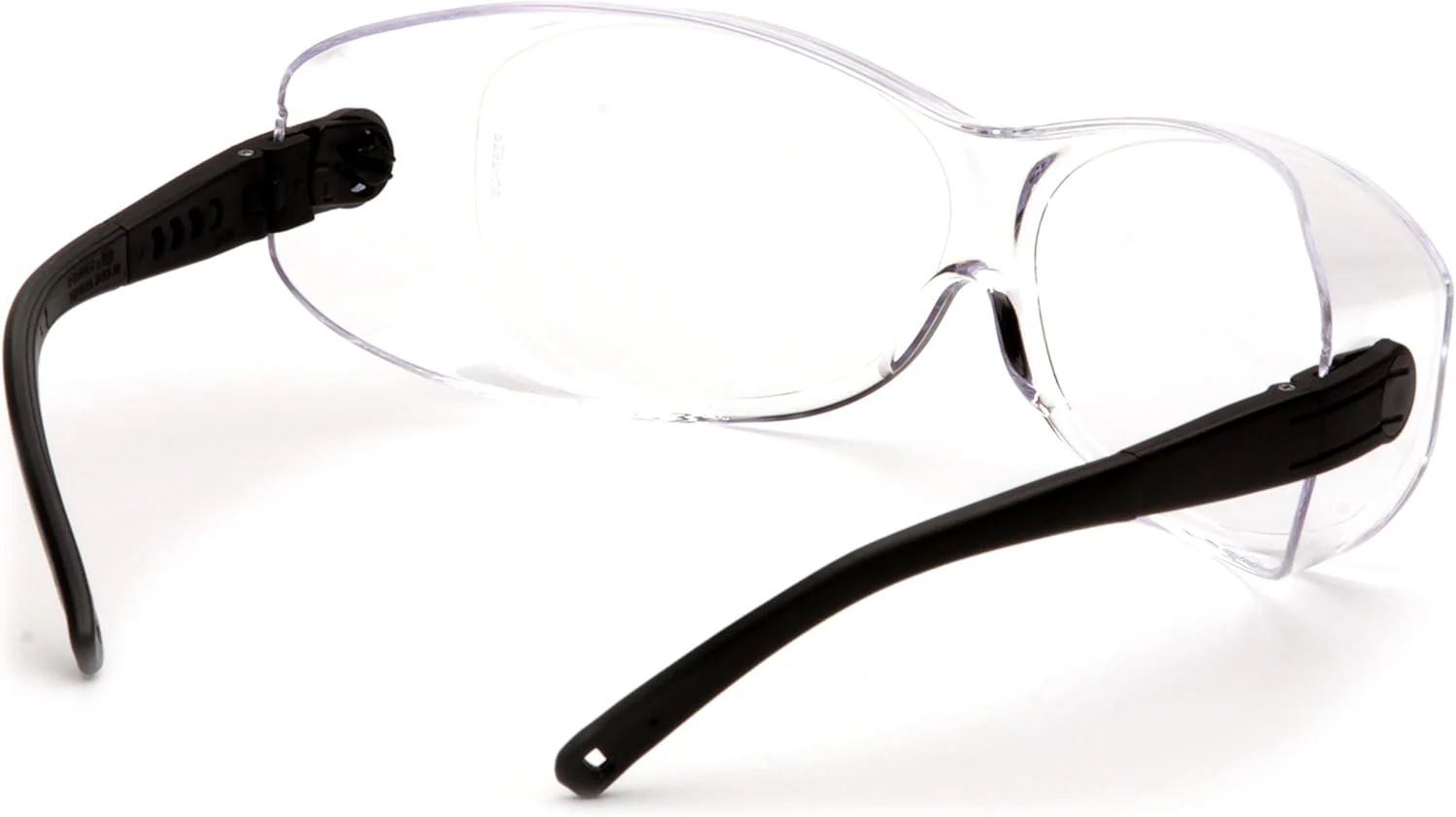 Pyramex S7510SJ OTS XL Safety Eyewear Black Temples Clear Lens Black Temples/Clear Lens, X-Large - Image 2