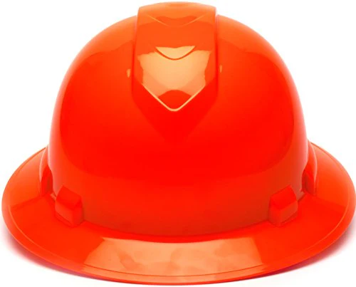 Pyramex Ridgeline Full Brim Hard Hat Hi-Vis Orange - Image 2
