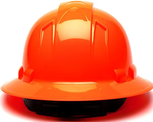 Pyramex Ridgeline Full Brim Hard Hat Hi-Vis Orange - Image 4