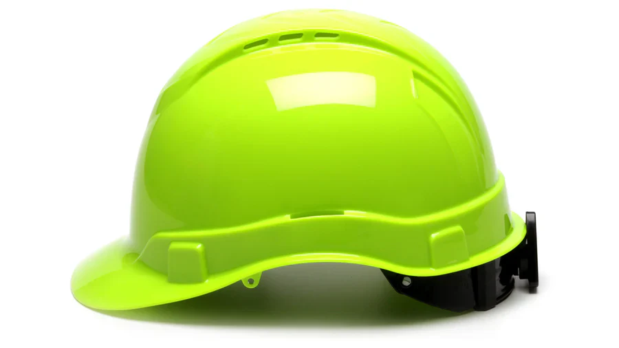 Pyramex Ridgeline Full Brim Hard Hat, Vented, 4-Point Ratchet Suspension - Image 3