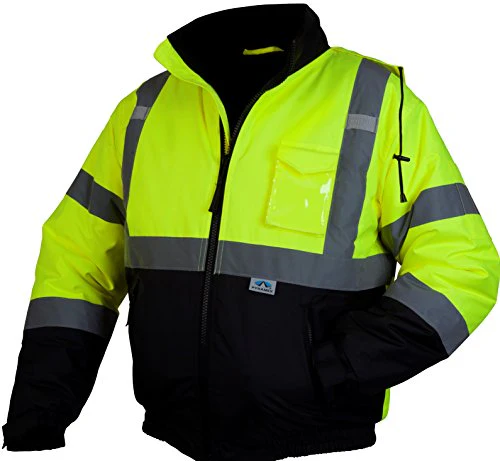 Pyramex Bomber Jacket with Quilted Lining (Hi-Vis Green) - Image 6