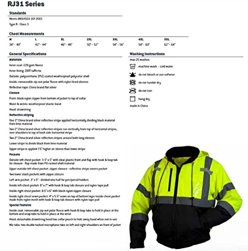 Pyramex Men's Safety Jacket with Hood - Image 4