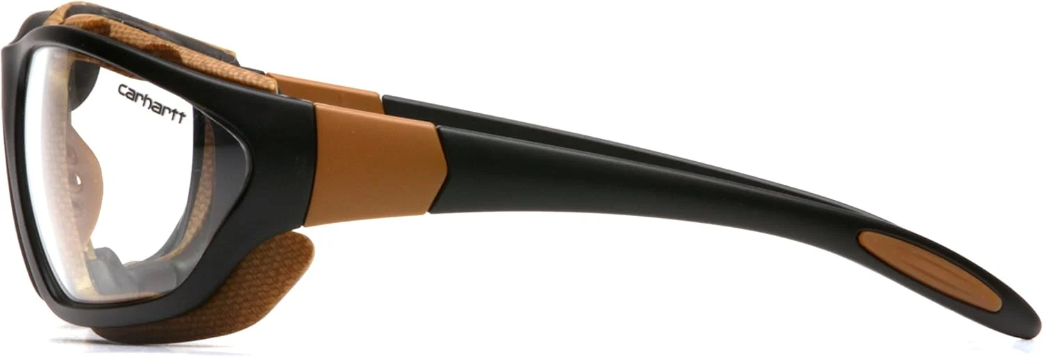 Pyramex Safety Products CHB410DTP Carhartt Carthage Safety Glasses, Clear Anti-Fog Lens with Black/Tan Frame, Clear - Image 5