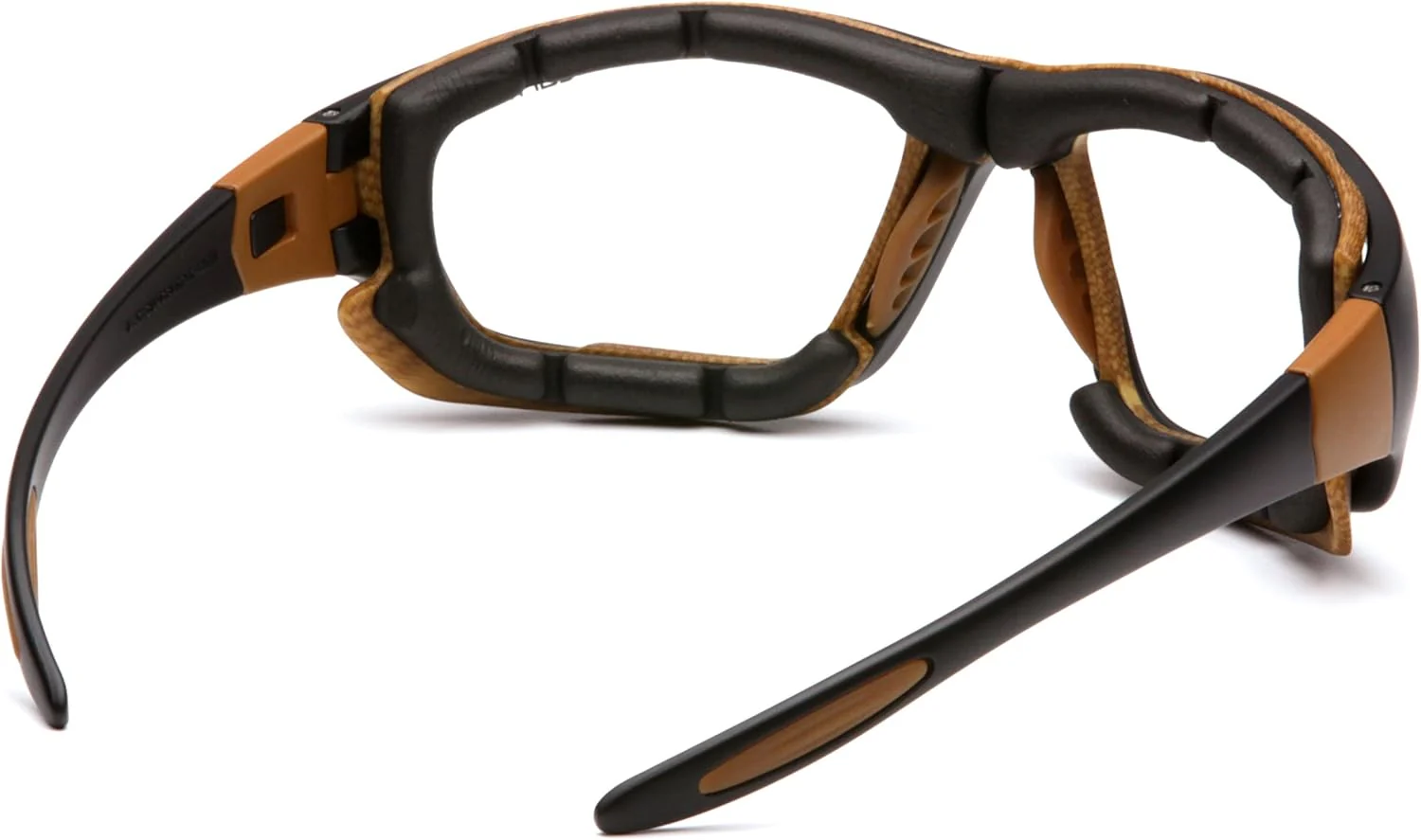 Pyramex Safety Products CHB410DTP Carhartt Carthage Safety Glasses, Clear Anti-Fog Lens with Black/Tan Frame, Clear - Image 6