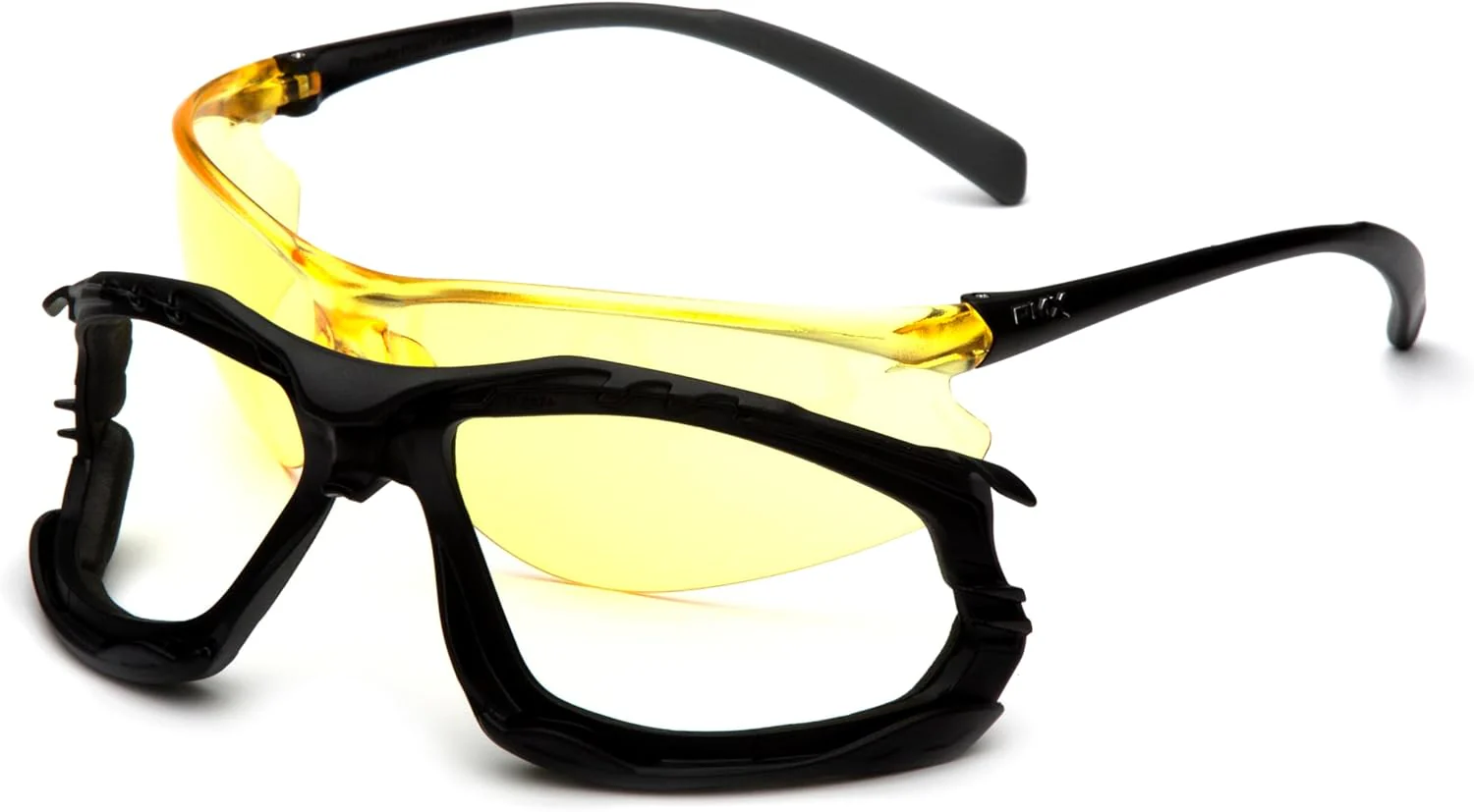Pyramex SB9330ST Proximity Safety Glasses, Black Foam Lined Frame, Amber H2X Anti-Fog Lens - Image 5