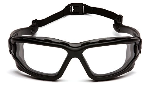 Pyramex I-Force Safety Glasses Black Frame w/Clear Anti-Fog Lens - Image 2