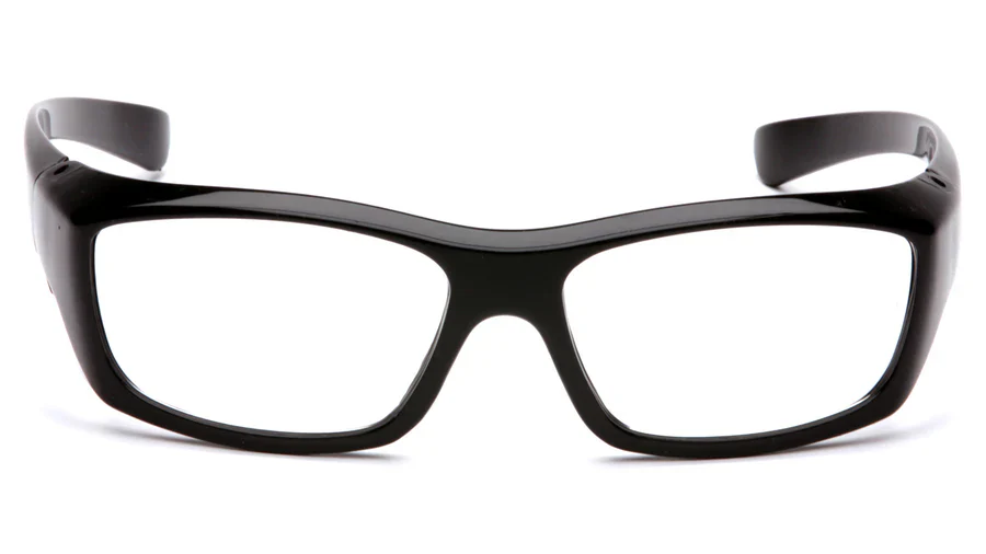 Pyramex Clear Safety Reader Glasses, Scratch-Resistant, Black Frame - Image 2
