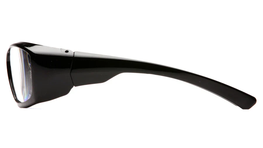 Pyramex Clear Safety Reader Glasses, Scratch-Resistant, Black Frame - Image 3