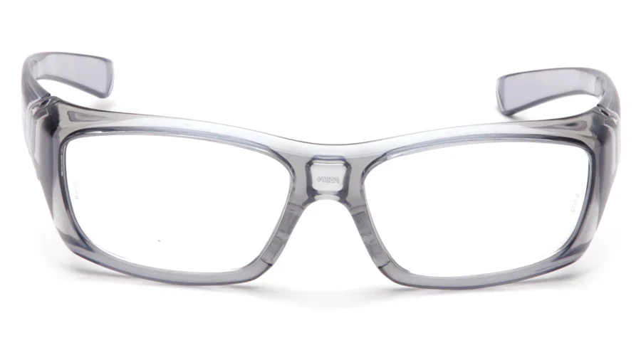 Pyramex +1.5 Clear Safety Reader Glasses, Scratch-Resistant, Gray Frame - Image 5