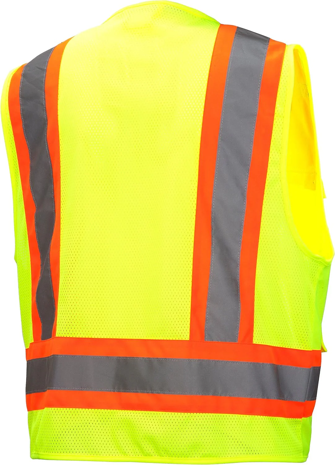 Pyramex Class 2 Surveyor's Safety Vest with 6 Pockets, Hi-Vis Lime, 4XL - Image 3