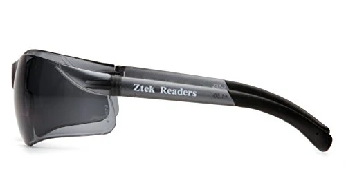Pyramex S2520R25 Ztek Safety Glasses 2.5 Bifocal Reader Gray Lens Gray Frame ANSI Z87+ - Image 3
