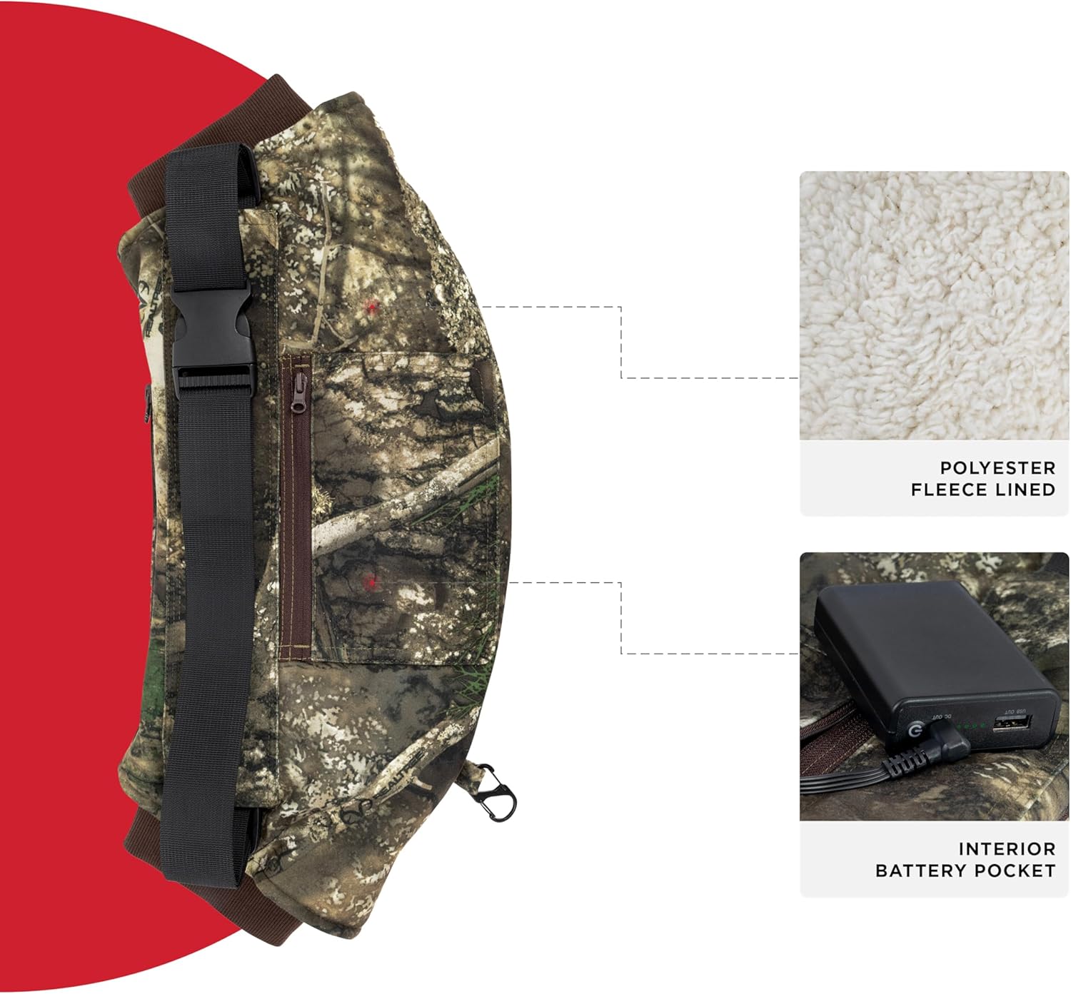 Radians RHG-A900 Wind Resistant Cold Weather Heated Hand Warmer Kit with Battery - Camo - Image 5