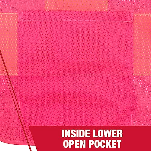 Radians SV22-1 Economy Type O Class 1 Safety Vest Size Medium, Pink Mesh with Contrasting Tape - 1 Each - Image 5