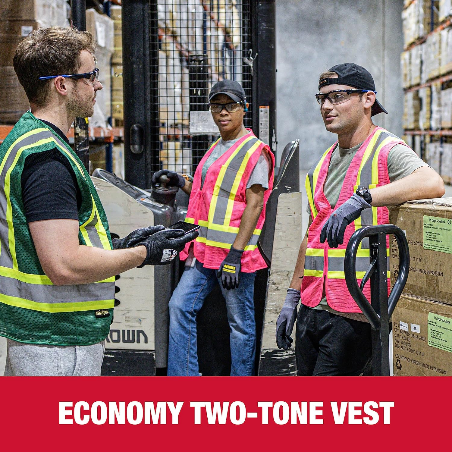 Radians SV22-1 Economy Type O Class 1 Safety Vest, Pink Mesh with Contrasting Tape, Size Small - Image 7