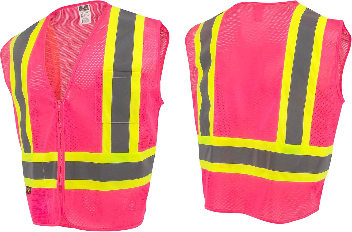 Radians SV22-1 Economy Type O Class 1 Safety Vest, Pink Mesh with Contrasting Tape, Size Small - Image 8