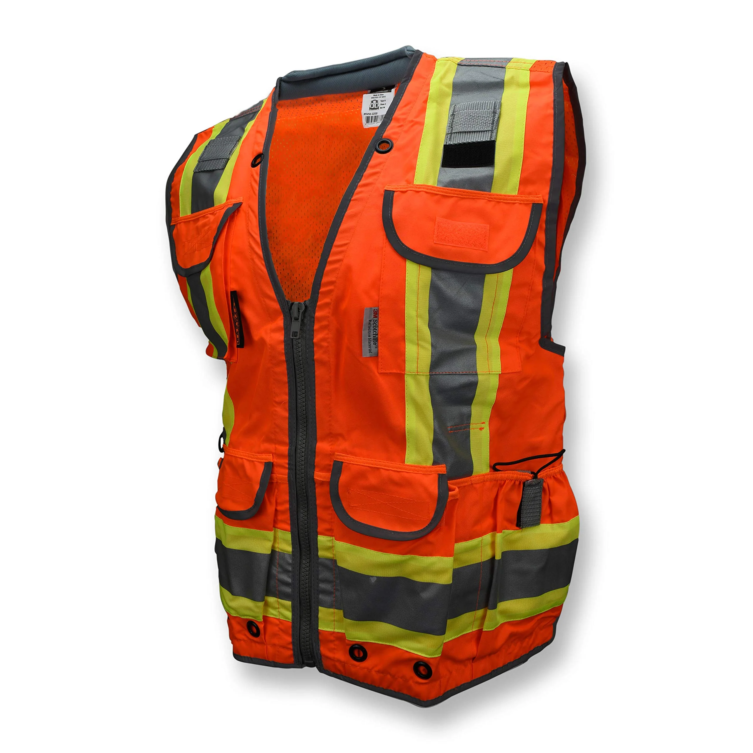 Radians SV55 Class 2 Heavy Woven Two Tone Woven/Mesh Engineer Vest Hi-Vis - Image 15