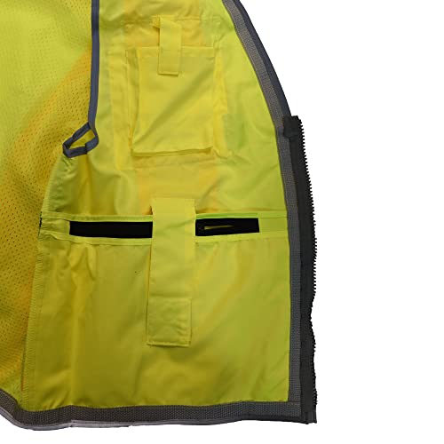 Radians SV55 Class 2 Heavy Woven Two Tone Woven/Mesh Engineer Vest Hi-Vis - Image 6