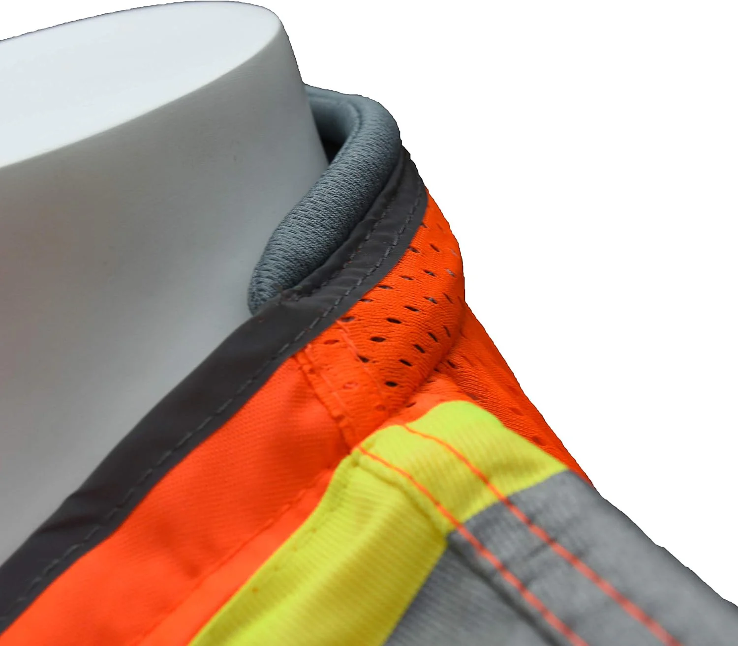 Radians SV55 Class 2 Heavy Woven Two Tone Engineer Vest with Padded Neck to Support Extra Weight in Cargo Pockets Large Orange - Image 4