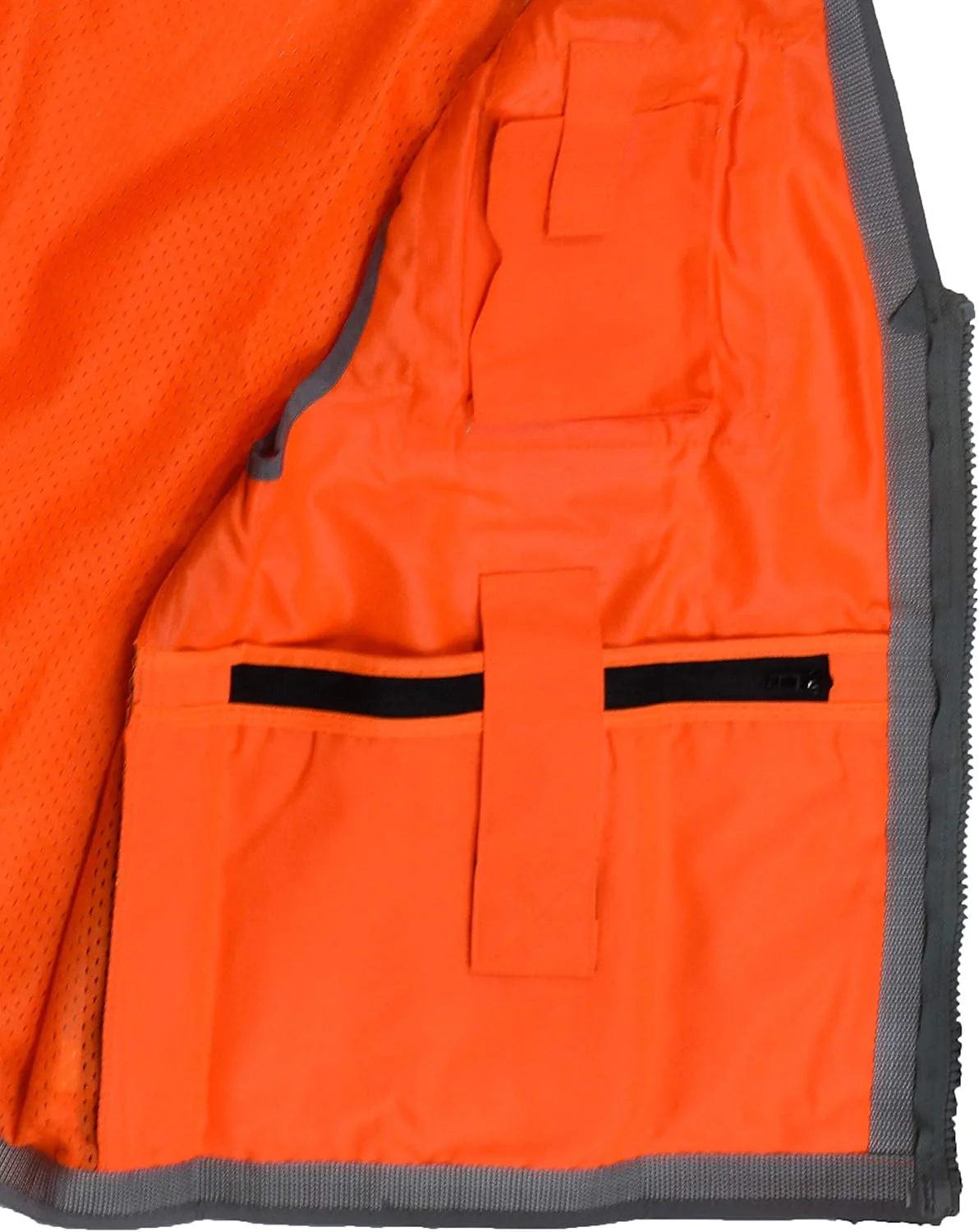 Radians SV55 Class 2 Heavy Woven Two Tone Engineer Vest with Padded Neck to Support Extra Weight in Cargo Pockets Large Orange - Image 7