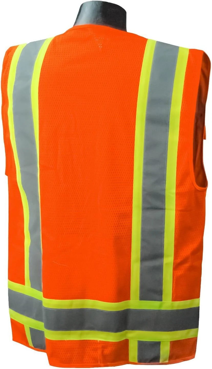 Radians SV6O5X Two Tone Surveyor Class 2 Safety Vest, 5X-Large, Orange - Image 3