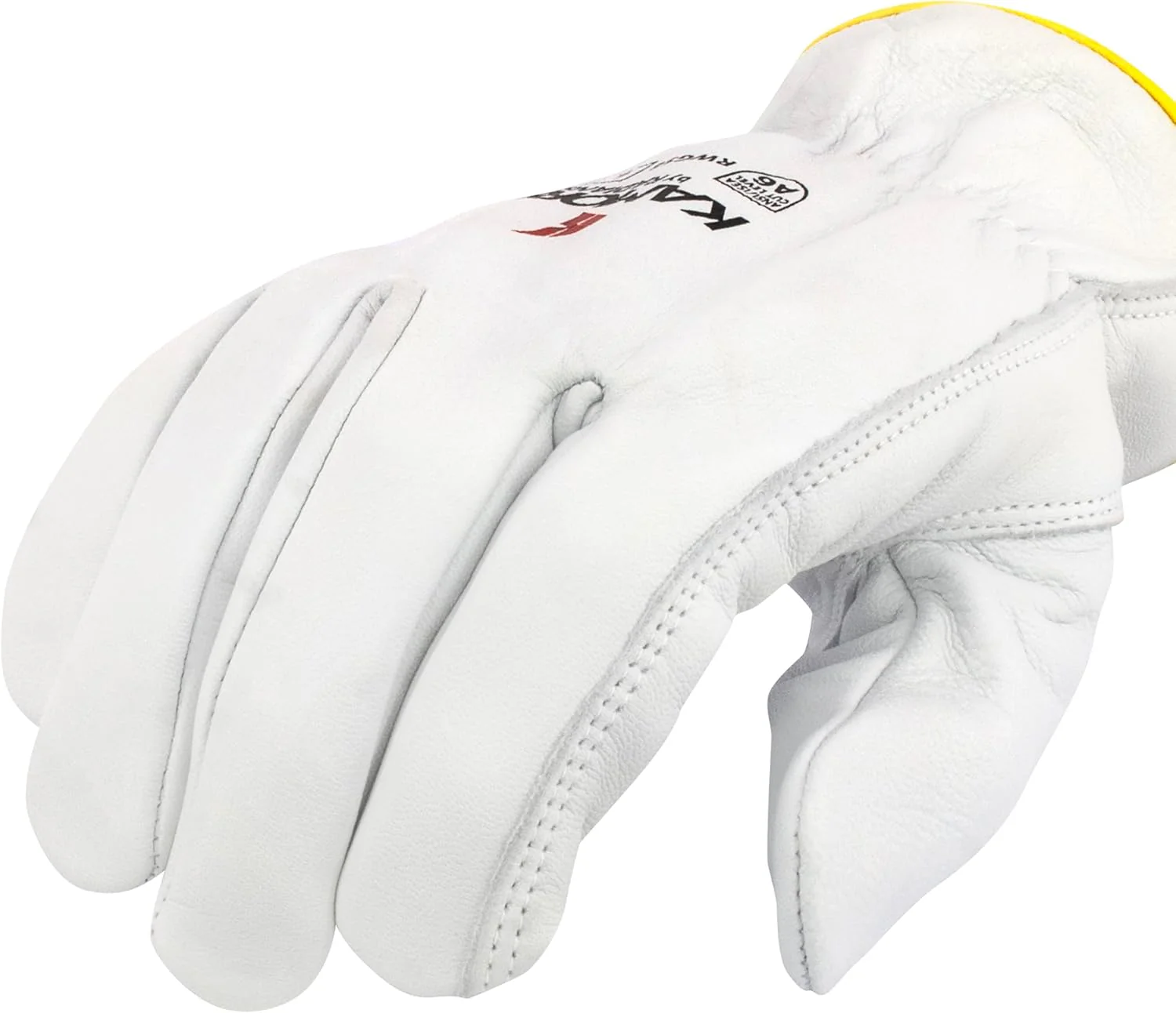 Radians RWG58M Unisex Cut Resistant A6 KAMORI White Grain Goatskin Driver, Medium - Image 6