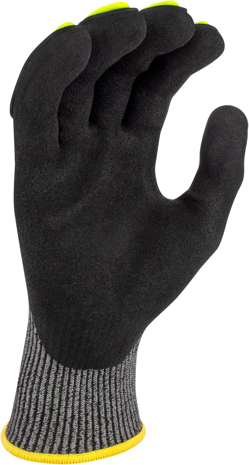 Radians RWG723L Unisex Cut Resistant A6 Nitrile Glove with TPR and TEKTYE Yarn, Large - Image 2