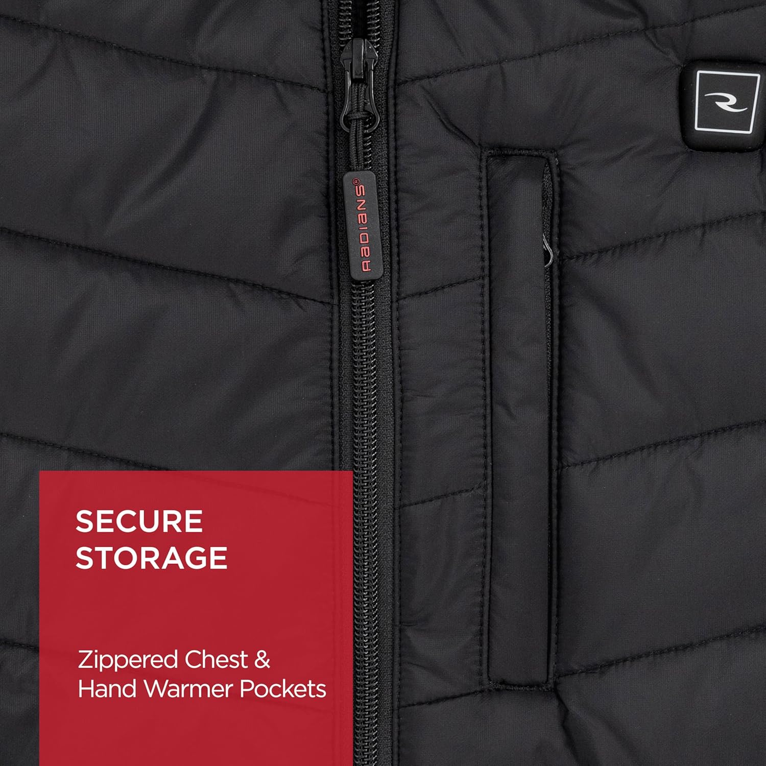 Radians (RHG-V201B-2X) Women's Heated Puffer Vest Kit with Battery, Black, XX-Large - Image 7