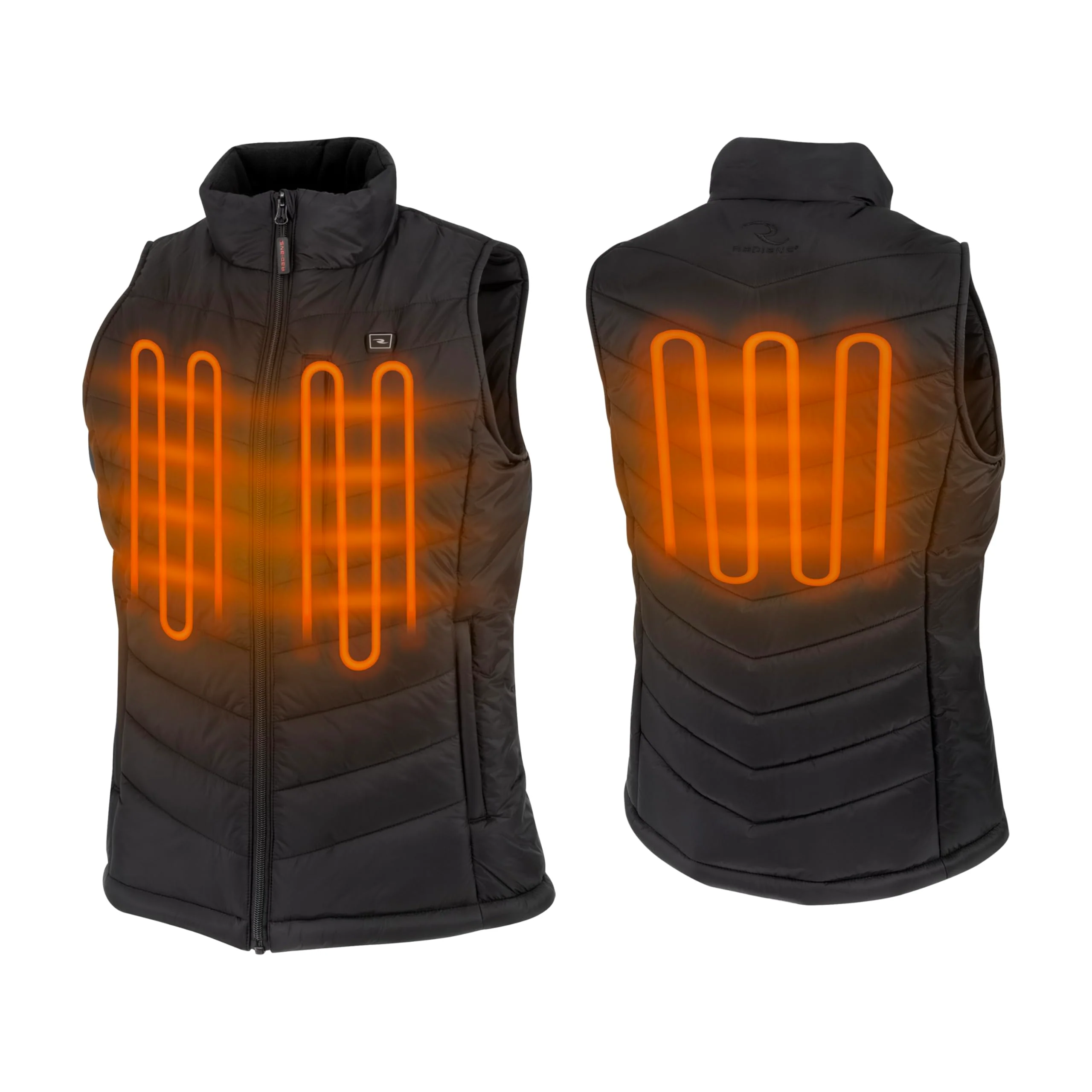 Radians (RHG-V201B-L) Women's Heated Puffer Vest Kit with Battery, Black, Large
