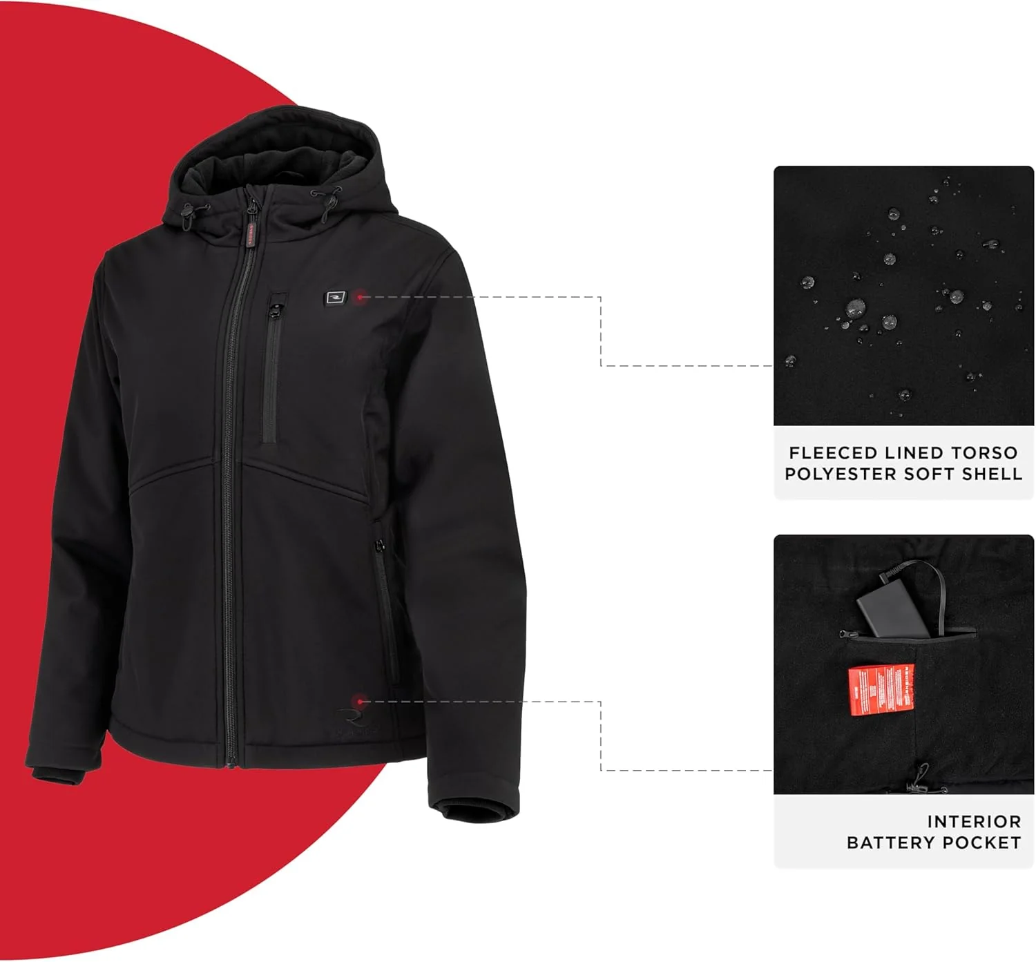 Radians Women's Standard Heated Apparel-Jackets, Black - Image 5
