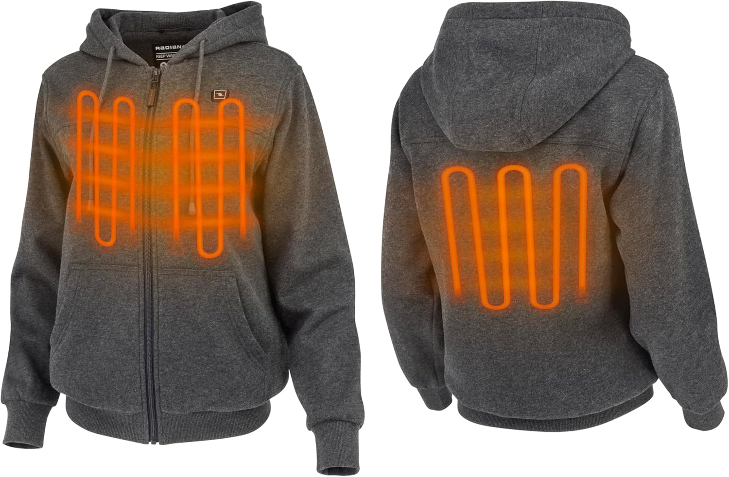 Radians (RHG-H301HG-XL) Women's Heated Apparel - Jackets, Heather Gray, X-Large - Image 2