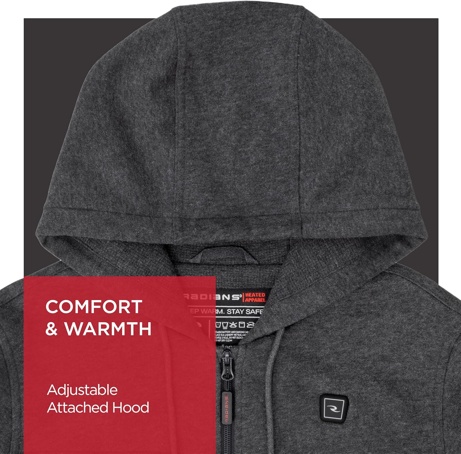 Radians (RHG-H301HG-S) Women's Heated Apparel - Jackets, Heather Gray, Small - Image 6